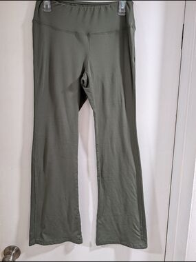 Streetwear Society Olive Green Flare Yoga Pants